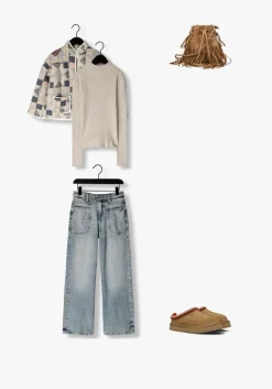 blauwe vingino wide jeans cassie