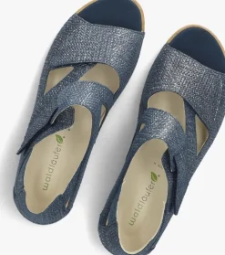 blauwe waldlaufer platte sandalen heliett