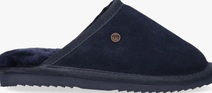 blauwe warmbat pantoffels classic kids