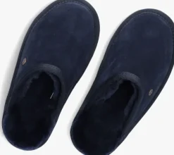 blauwe warmbat pantoffels classic kids