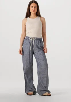 blauwe withblack wijde broek wblbrina pant