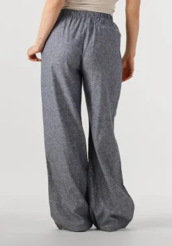 blauwe withblack wijde broek wblbrina pant