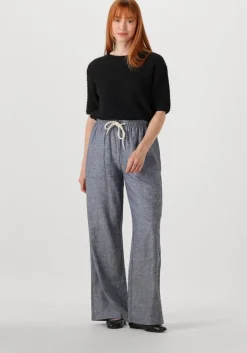 blauwe withblack wijde broek wblbrina pant