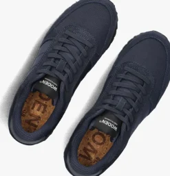 blauwe woden lage sneakers ronja plateau