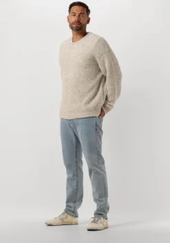 blauwe woodbird straight leg jeans doc doone jeans