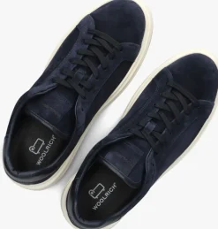 blauwe woolrich lage sneakers arrow court man