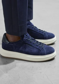 blauwe woolrich lage sneakers arrow court man