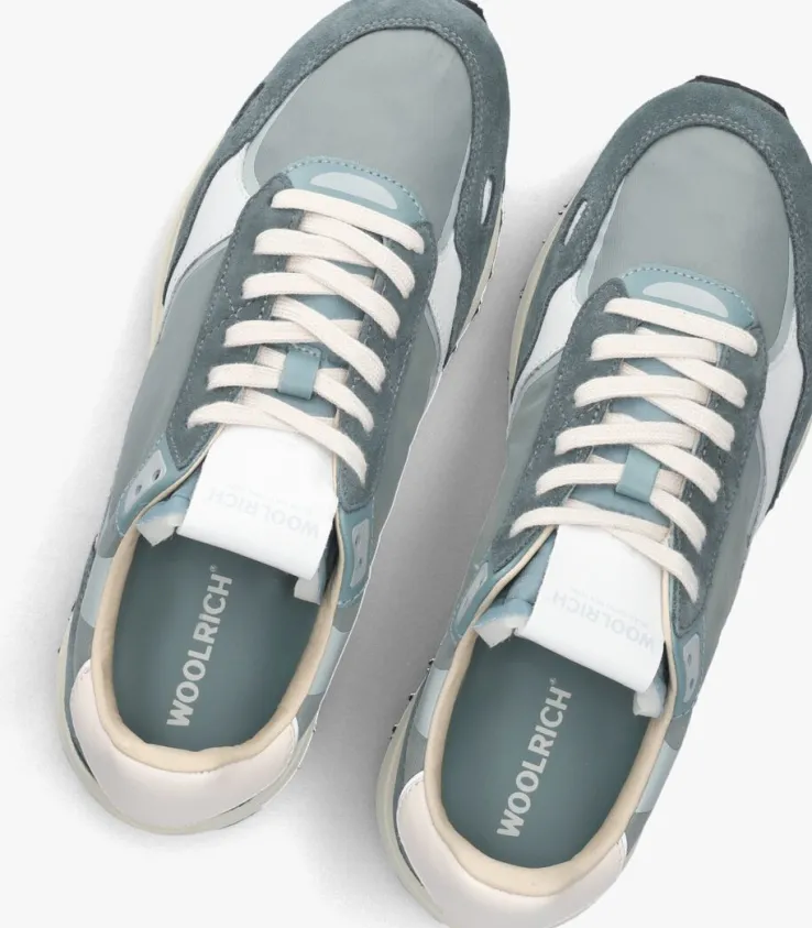 blauwe woolrich lage sneakers retro sneaker man