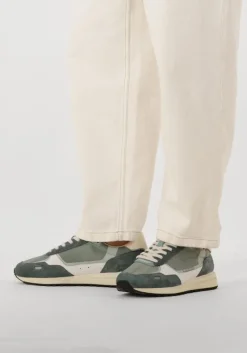 blauwe woolrich lage sneakers retro sneaker man