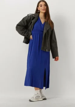 blauwe y.a.s. maxi jurk yasdrea ls long dress