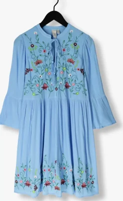 blauwe y.a.s. mini jurk yaschella 3/4 tunic dress s. fest