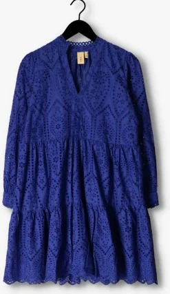 blauwe y.a.s. mini jurk yasholi ls dress