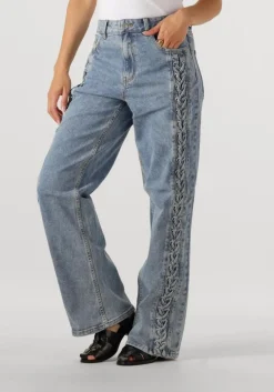 blauwe y.a.s. straight leg jeans yaseyla hw denim jeans s