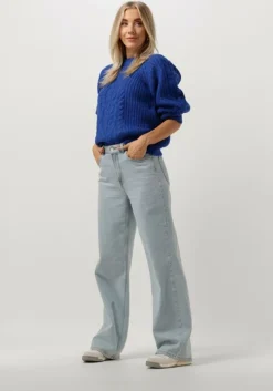 blauwe y.a.s. trui yassulla ls knit pullover