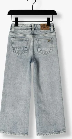 blauwe your wishes wide jeans stretch denim wide leg glitter jeans