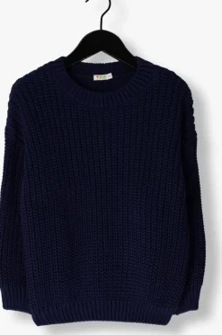 blauwe yuki kidswear trui chunky knitted sweater