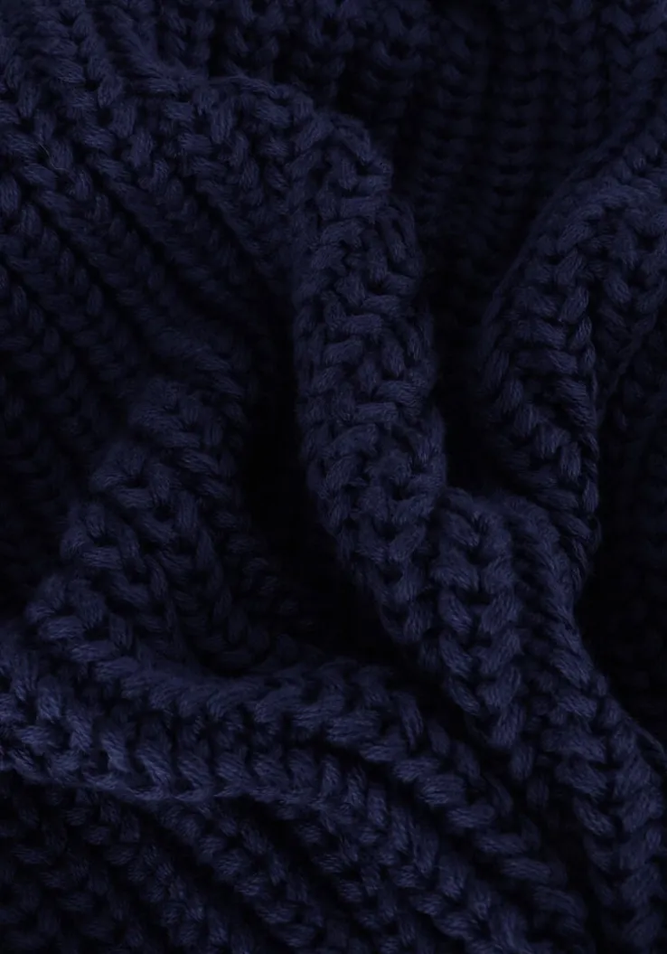 blauwe yuki kidswear trui chunky knitted sweater