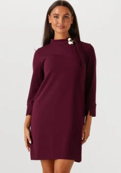 bordeaux ana alcazar mini jurk dress neck clasp