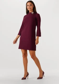 bordeaux ana alcazar mini jurk dress neck clasp