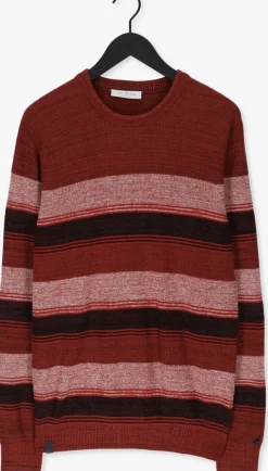 bordeaux cast iron trui r-neck slim fit cotton mouline