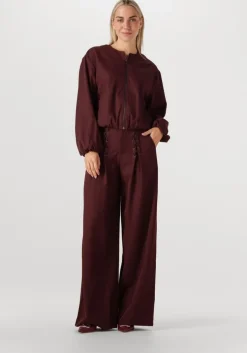 bordeaux co'couture pantalon luna eyelet wide long pant
