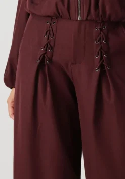 bordeaux co'couture pantalon luna eyelet wide long pant