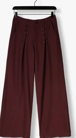 bordeaux co'couture pantalon luna eyelet wide long pant
