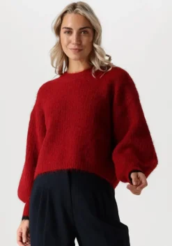 bordeaux co'couture trui coraliecc crop rib o-knit