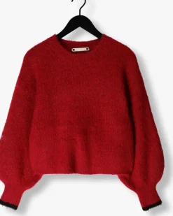 bordeaux co'couture trui coraliecc crop rib o-knit