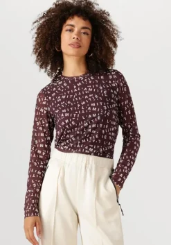 bordeaux haute l'amitié top l'amitie mesh ls o-neck