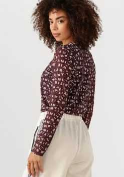 bordeaux haute l'amitié top l'amitie mesh ls o-neck