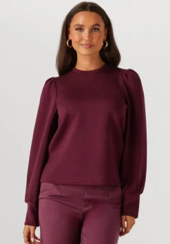 bordeaux object trui objandrea re l/s o-neck top