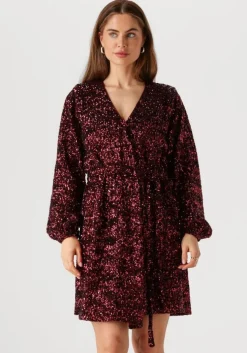 bordeaux omoda atelier mini jurk x iris - ilse