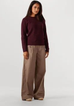 bordeaux selected femme trui slflulu ls knit o-neck