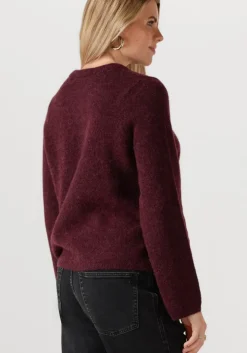 bordeaux selected femme vest slflulu new ls knit cardigan