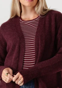 bordeaux selected femme vest slflulu new ls knit long cardigan