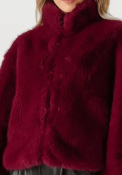 bordeaux silvian heach faux fur jas fur coat arillaga