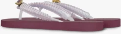 bordeaux uzurii teenslippers pink macrame switch