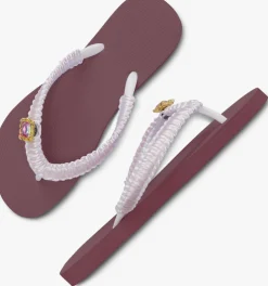 bordeaux uzurii teenslippers pink macrame switch