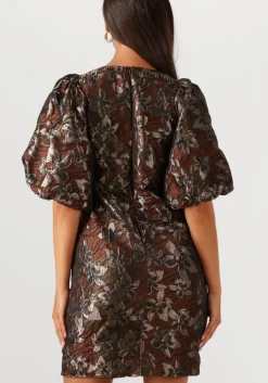 bronskleurig notre-v mini jurk nv-giselda