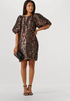 bronskleurig notre-v mini jurk nv-giselda