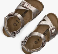bronzen birkenstock platte sandalen rio as kids