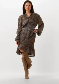 bronzen est'seven midi jurk st trpz dress