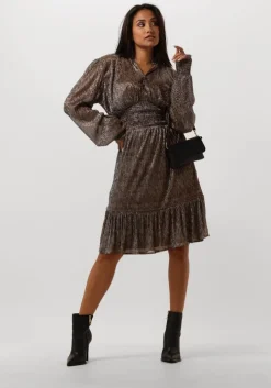 bronzen est'seven midi jurk st trpz dress