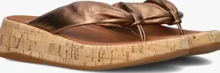 bronzen fitflop teenslippers f-mode leather