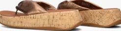 bronzen fitflop teenslippers f-mode leather