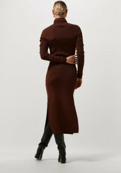 bronzen gestuz midi jurk silvigz ls long dress