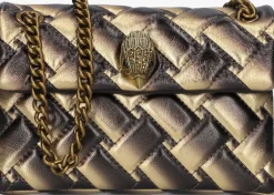 bronzen kurt geiger london schoudertas mini kensington
