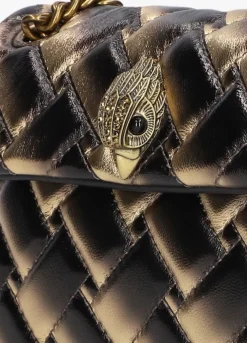 bronzen kurt geiger london schoudertas mini kensington