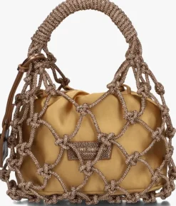 bronzen kurt geiger london handtas sm macrame crystal bag